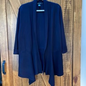 Eighth and Madison navy cardigan 1X
